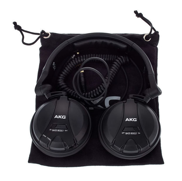 AKG K181 UE CUFFIA CHIUSA PER DJ CON BASS BOOST MINI XLR 3 PIN COLORE NERO 1