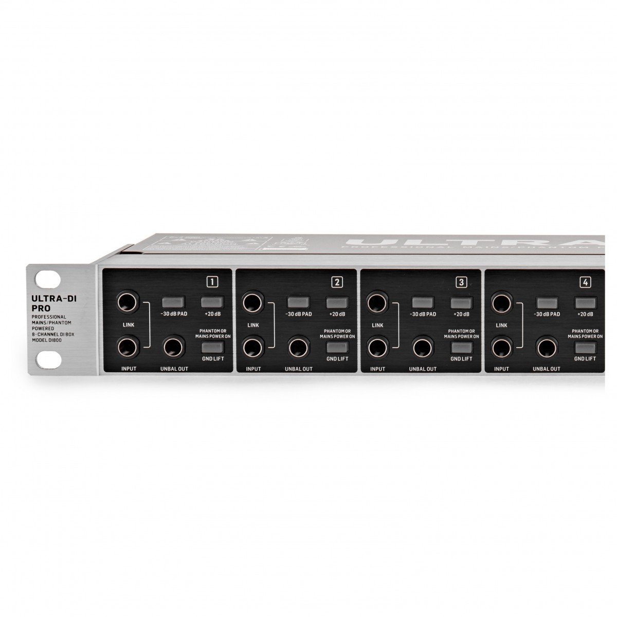 BEHRINGER DI800 ULTRA-DI-PRO V2 DIRECT BOX ATTIVA 8 CANALI DI-BOX DI-800 AD UNA UNITA RACK 1