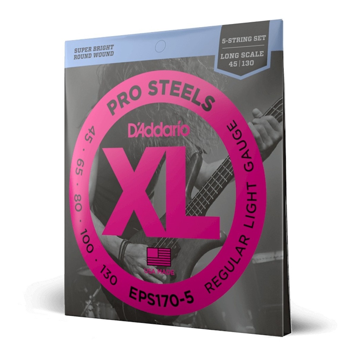 D’ADDARIO EPS170-5 PROSTEELS LONG SCALE MUTA PER BASSO 5 CORDE 045-130 3