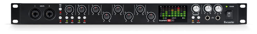 FOCUSRITE SCARLETT 18I20 INTERFACCIA AUDIO MIDI USB 2.0 CON 8 PREAMPLIFICATORI MICROFONICI ADAT SPDIF NUOVA GENERAZIONE 1