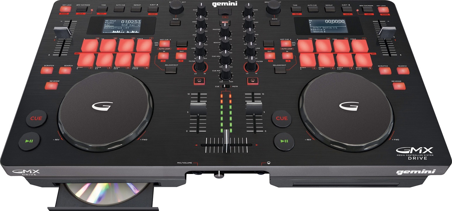 GEMINI GMX DRIVE CONTROLLER MIDI USB PER DJ 2 CD DRIVE 2