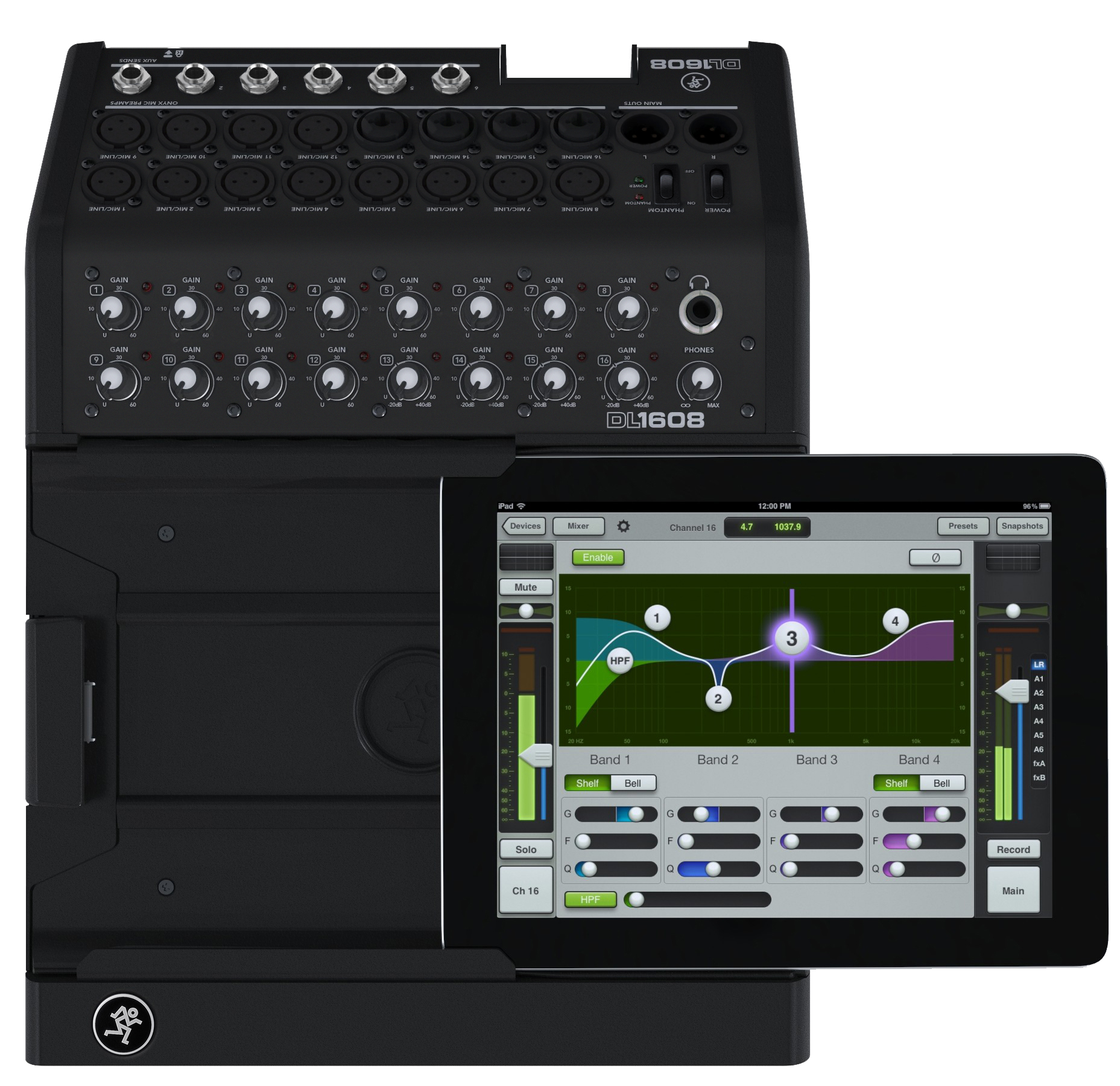 MACKIE DL1608 MIXER DIGITALE CONTROLLABILE VIA IPAD 2