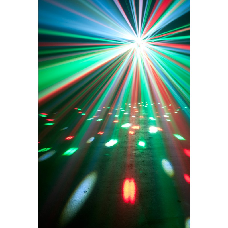 AMERICAN DJ STINGER II EFFETTU LUCE LED LASER 3 IN 1 MOONFLOWER + UV + LASER RED – GREEN 2