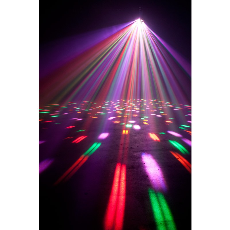AMERICAN DJ STINGER II EFFETTU LUCE LED LASER 3 IN 1 MOONFLOWER + UV + LASER RED – GREEN 4