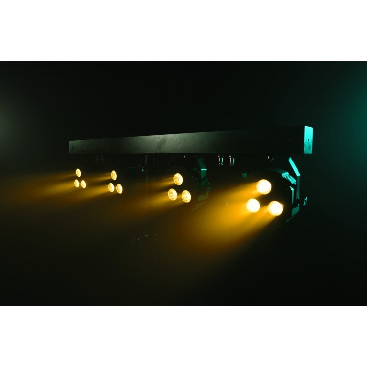 SAGITTER LED KIT 3 KIT 4 PROIETTORI LED 3×10 WATT RGBW + STATIVO + CONTROLLO PEDALIERA + BORSA SEMIRIGIDA 2