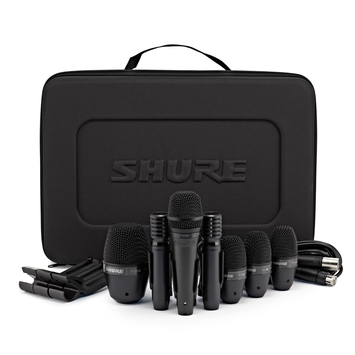 SHURE PGA DRUMKIT 7 DRUM SET 7 MICROFONI PER BATTERIA 1 PGA57 + 3 PGA56 + 1 PGA52 + 2 PGA81 11