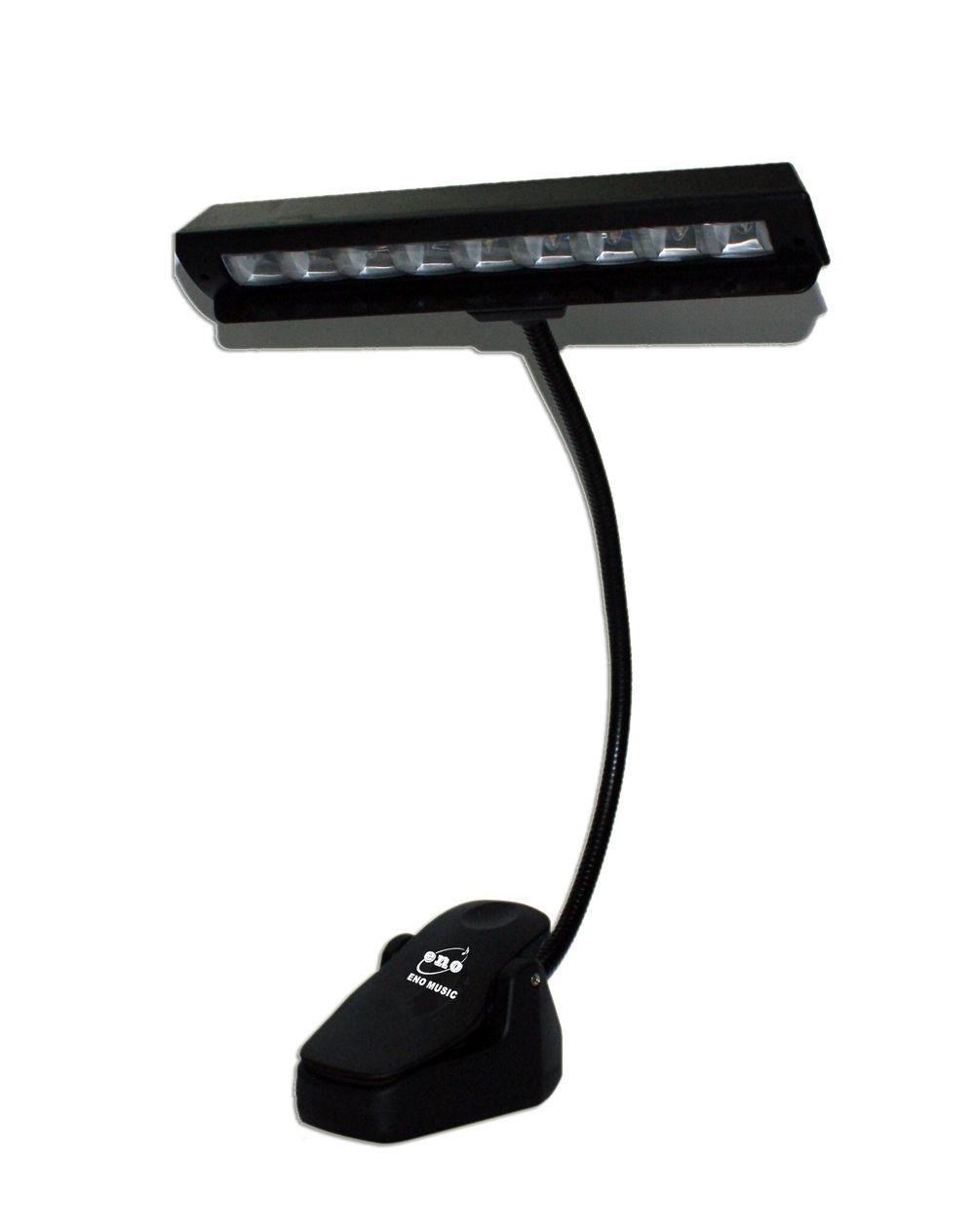 ENO EL-03 LAMPADA DA LEGGIO 9 LED A BATTERIE E CAVO USB CLAMP A PINZA COLORE NERO 0