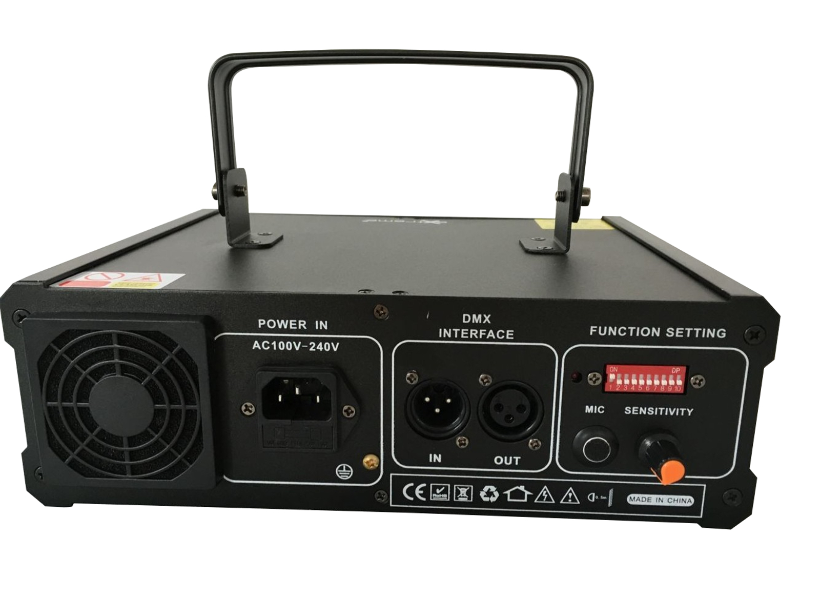 EXTREME ANIMATION RGY EFFETTO LUCE LASER ANIMATION RGY 300mW R 100mW G 50mW Y 150mW DMX + AUTO + SOUND ACTIVE + MASTER SLAVE_3