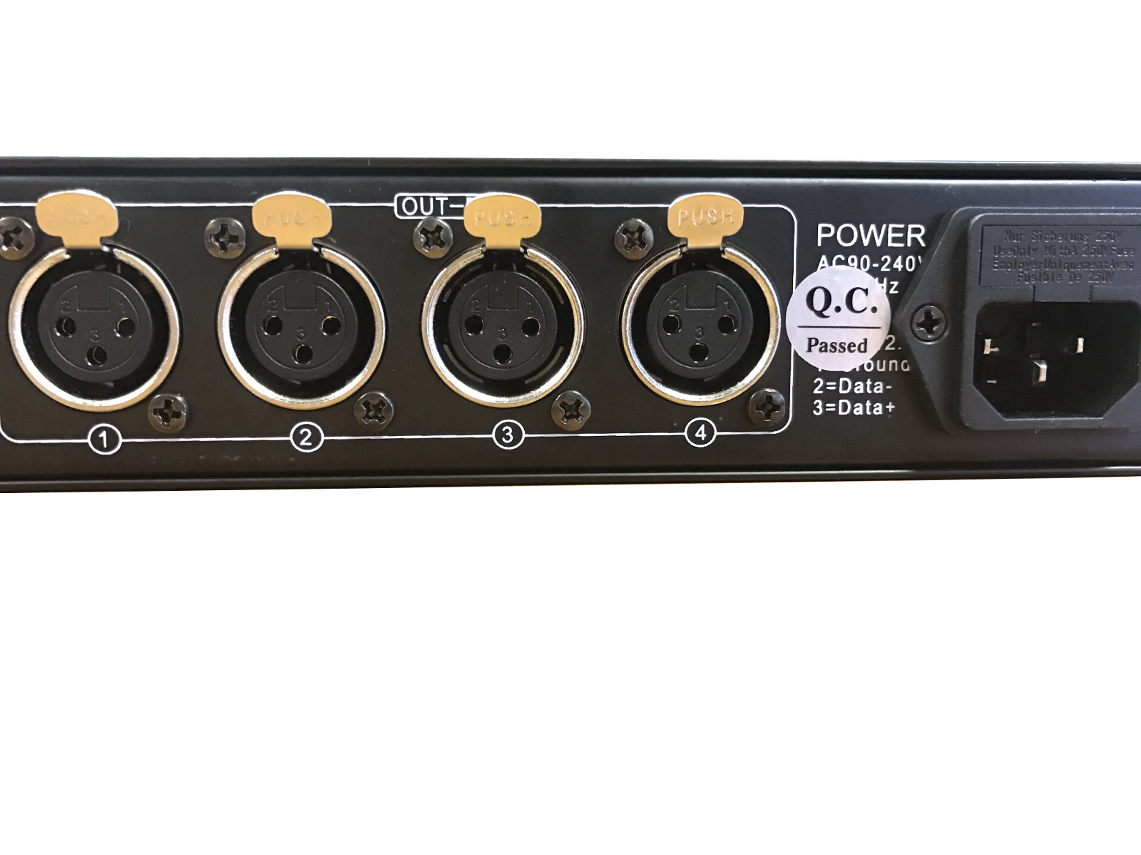 EXTREME DMX AMP 8 SPLITTER DMX AMPLIFICATORE DI SEGNALE IN OUT XLR 3 PIN + 8 CANALI SPLITTER OUT 15 WATT_5