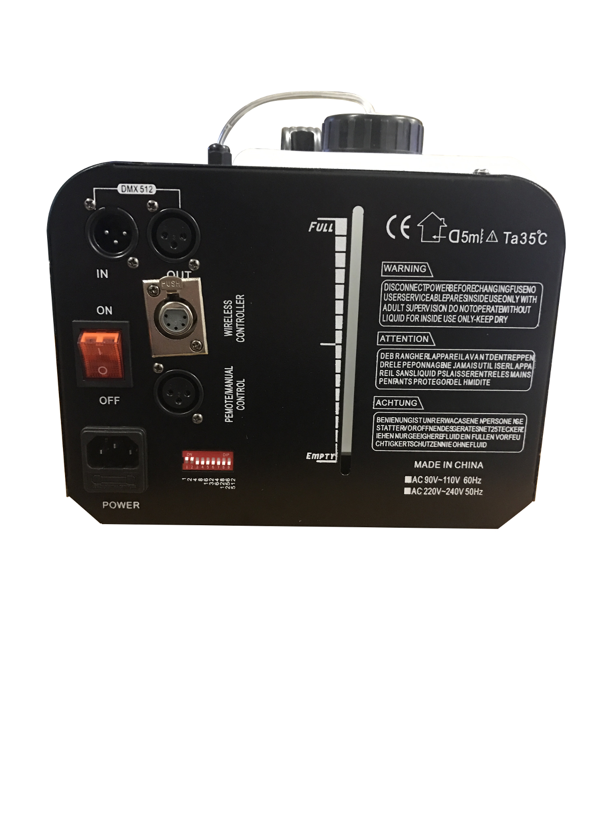 EXTREME HAZE 1500 DMX MACCHINA NEBBIA HAZER 1500 WATT CONTROLLO VIA CAVO E CONTROLLO DMX CAPACITA’ 2 LITRI_4