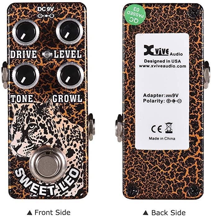 XVIVE O2 SWEET LEO EFFETTO A PEDALE OVERDRIVE ANALOGICO PER CHITARRA ELETTRICA TRUE BYPASS 3