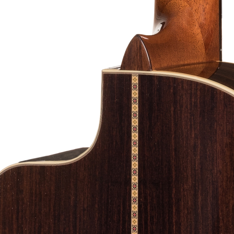HORA CHITARRA CLASSICA 4-4 SM45 MADE IN EUROPE TOP CEDRO MASSELLO FONDO-FASCE PALISSANDRO ROSETTA INTARSIATA SPALLA MANCANTE MANICO MOGANO TASTIERA PALISSANDRO SCALA 650MM 6