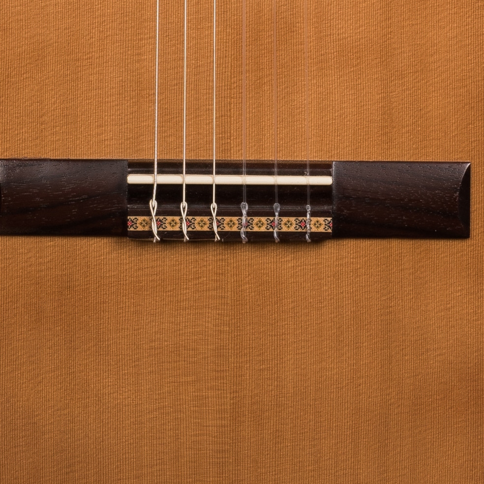 HORA CHITARRA CLASSICA 4-4 SM45 MADE IN EUROPE TOP CEDRO MASSELLO FONDO-FASCE PALISSANDRO ROSETTA INTARSIATA SPALLA MANCANTE MANICO MOGANO TASTIERA PALISSANDRO SCALA 650MM 7