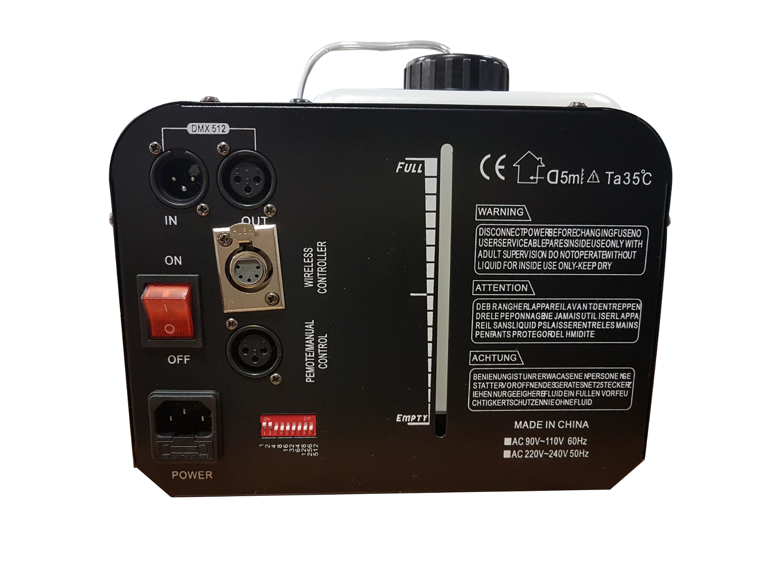 EXTREME HAZE 1200 DMX MACCHINA DELLA NEBBIA HAZER 1200 WATT CONTROLLO MANUALE + CONTROLLO DMX + CAPACITA’ 2 LITRI_3