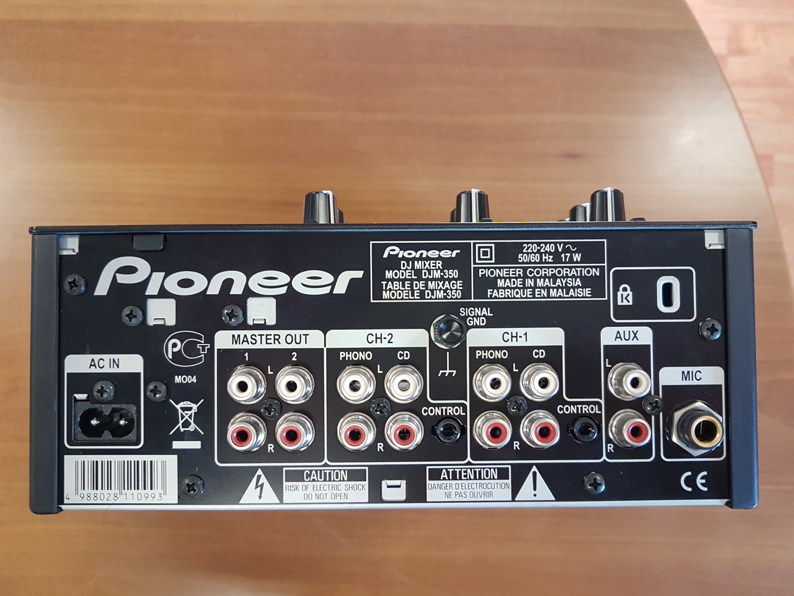 PIONEER DJM350 MIXER DJ 2 CANALI E MICROFONO EQ3 BANDE EFFETTI USB REC TRACK MARK USATO 1