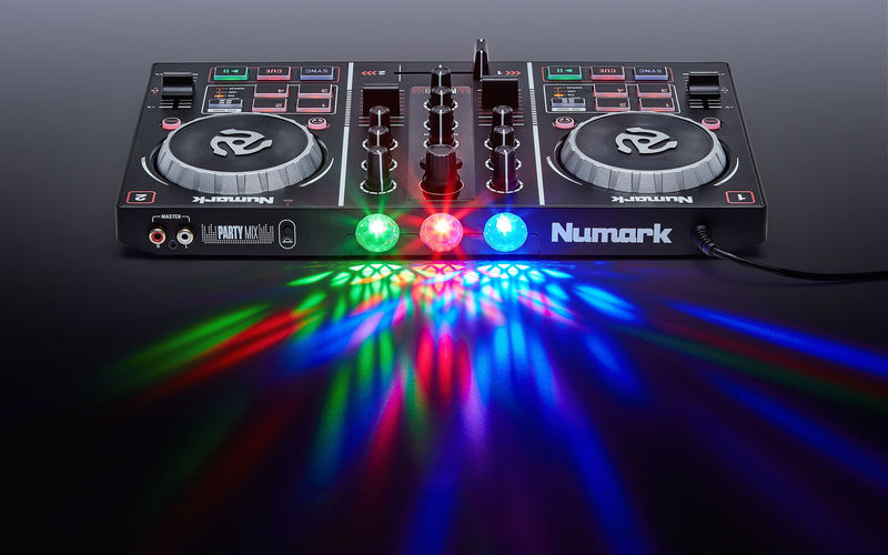 NUMARK PARTY MIX CONTROLLER MIDI USB PER DJ + 3 LED RGB EFFETTO LUCE 3