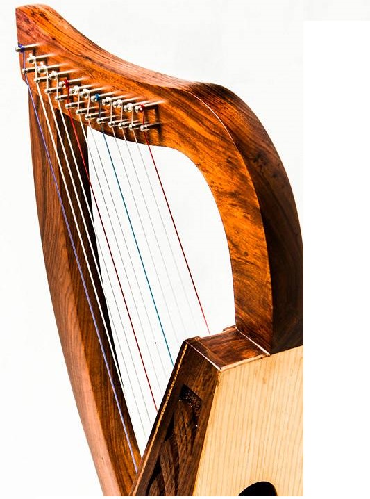 EXTREME BAY HARP ARPA CELTICA 12 CORDE 55CM + CHIAVE ACCORDATURA + SET CORDE DI RICAMBIO 2