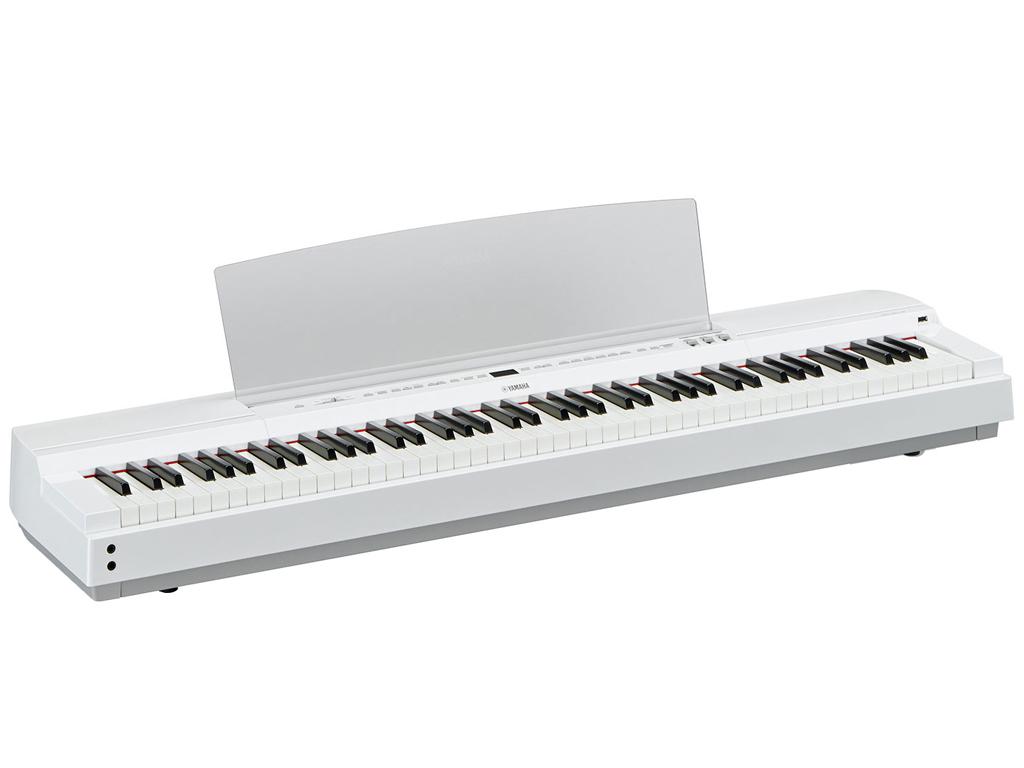 YAMAHA P255-WHITE PIANOFORTE DIGITALE 88 TASTI PESATI COLORE BIANCO_2