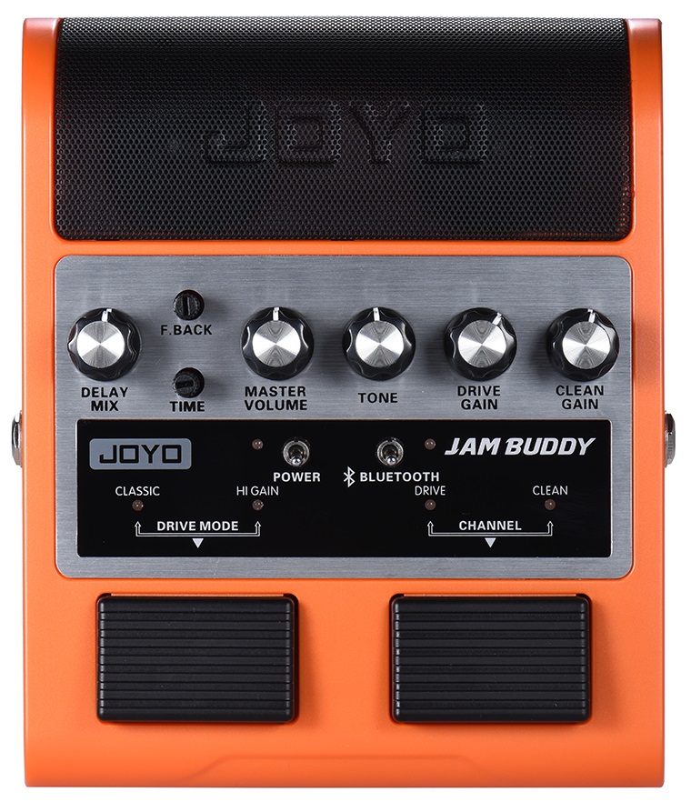 JOYO JAM-BUDDY PEDALE DUAL CHANNEL AMP SIMULATOR BATTERIA RICARICABILE BLUETOOTH DOPPIO AMPLIFICATORE 2 4+4 WATT 5