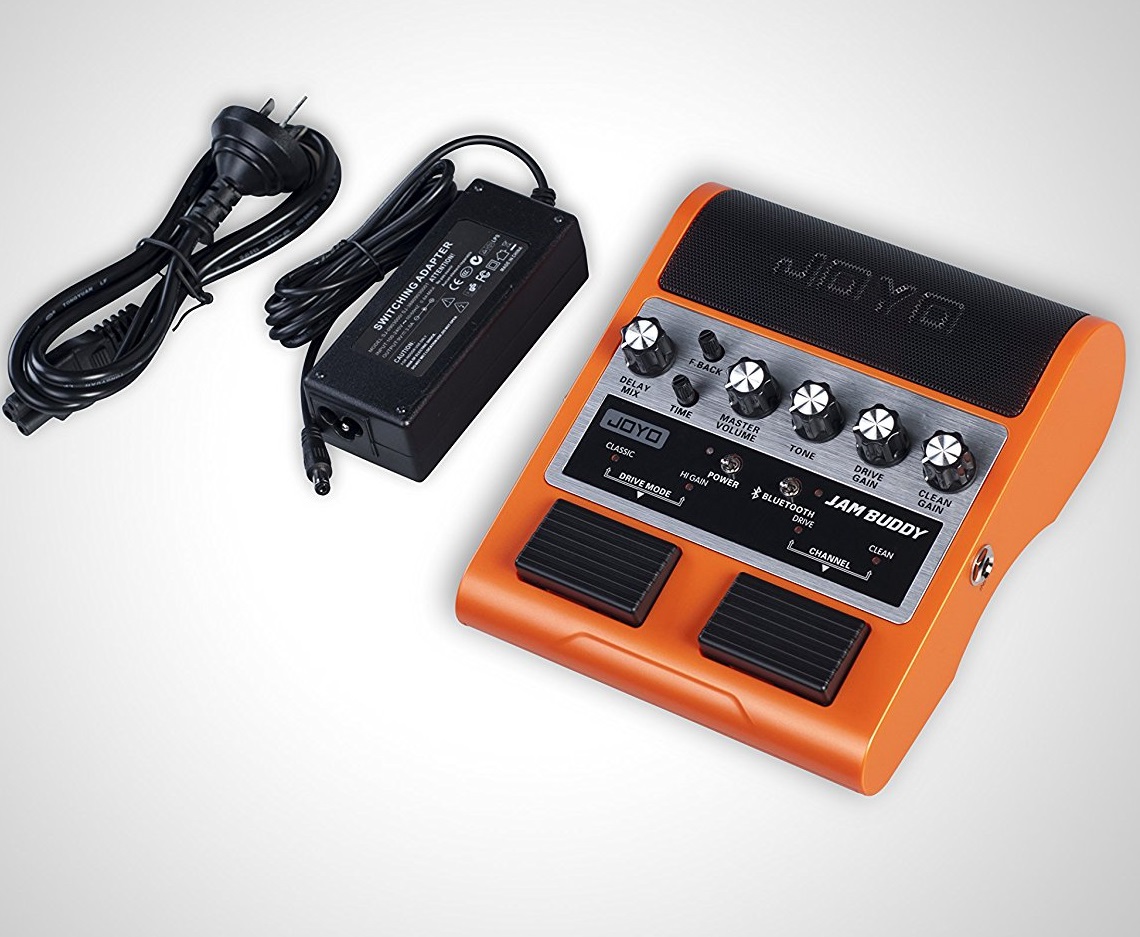 JOYO JAM-BUDDY PEDALE DUAL CHANNEL AMP SIMULATOR BATTERIA RICARICABILE BLUETOOTH DOPPIO AMPLIFICATORE 2 4+4 WATT 6