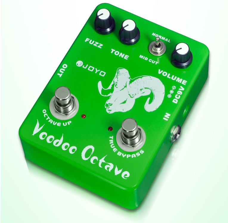 JOYO JF-12 VOODOO OCTAVE EFFETTO OCTAVER E FUZZ A PEDALE PER CHITARRA TRUE BYPASS IN ALLUMINIO 1