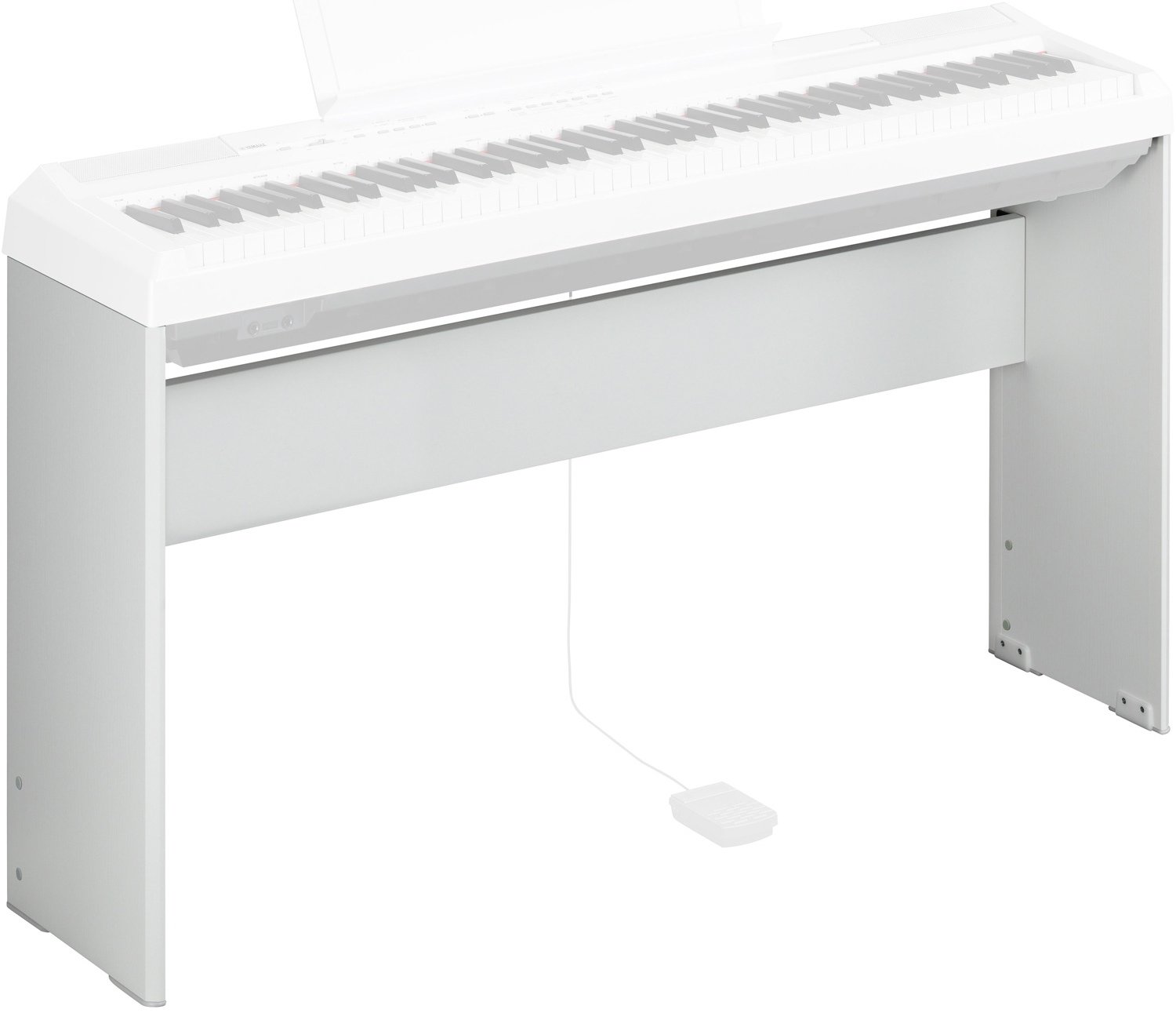 YAMAHA L85-WH SUPPORTO MOBILE LEGNO BIANCO STAND GAMBE PIANO STAGE P115-WH PIANOFORTE WHITE 1