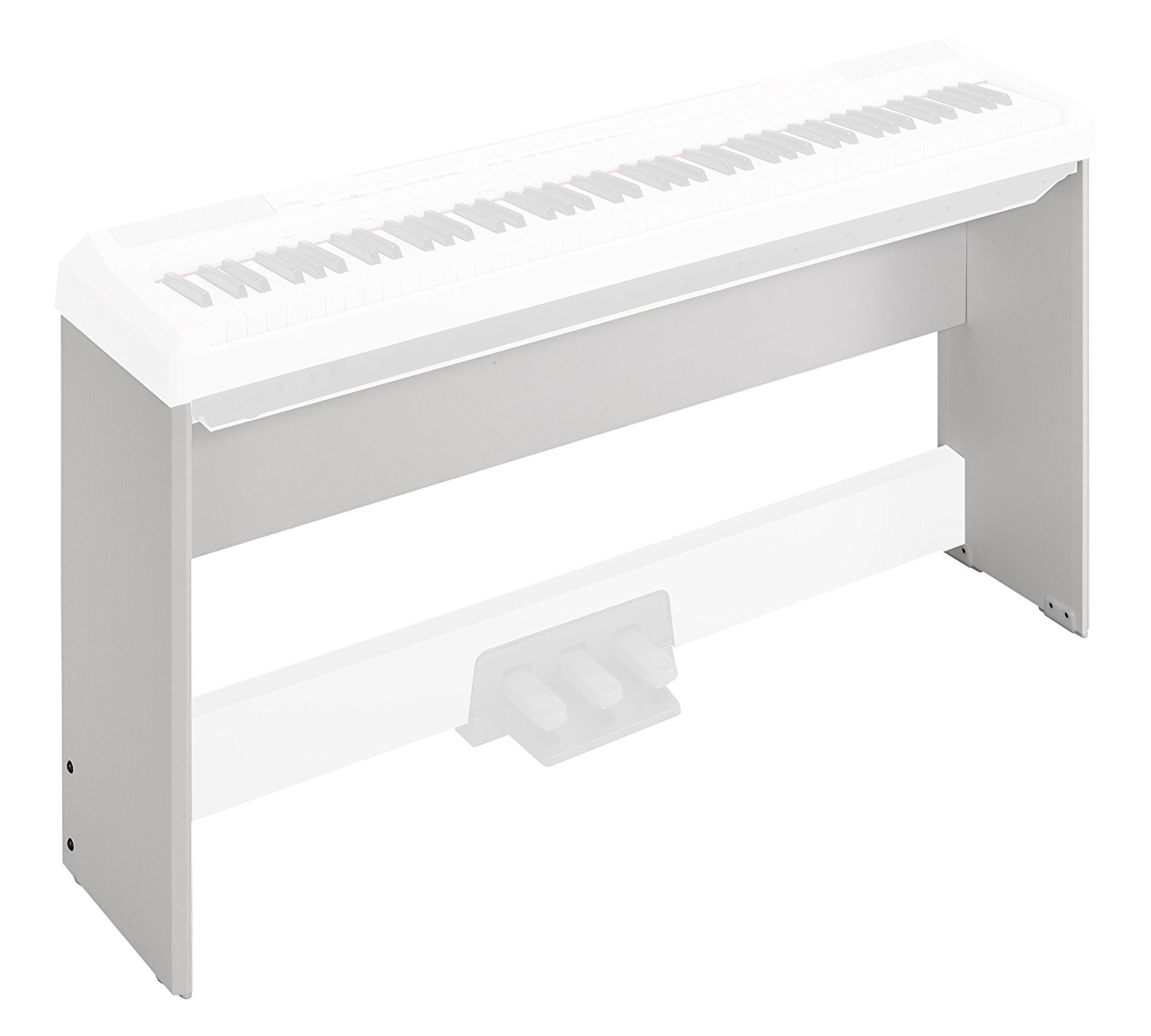 YAMAHA L85-WH SUPPORTO MOBILE LEGNO BIANCO STAND GAMBE PIANO STAGE P115-WH PIANOFORTE WHITE 2