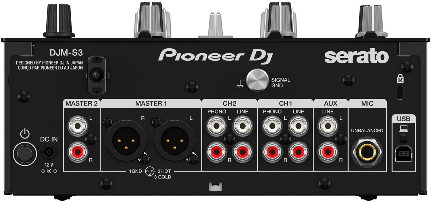 PIONEER DJMS3 MIXER DJ 2 CANALI + CANALE MICROFONO PER SERATO DJ 1
