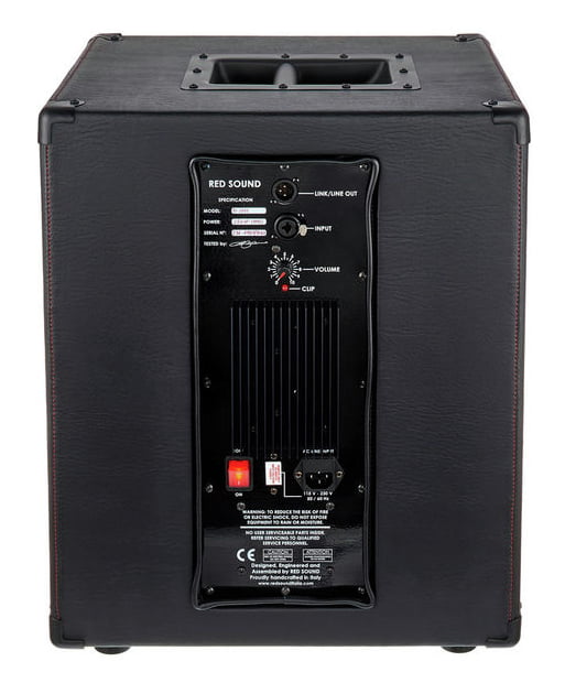 RED SOUND RS-LG12 ACTIVE BLACK CABINET ATTIVO 250 WATT RMS PER PEDALIERA HEADRUSH REALIZZATO A MANO COLORE NERO 1