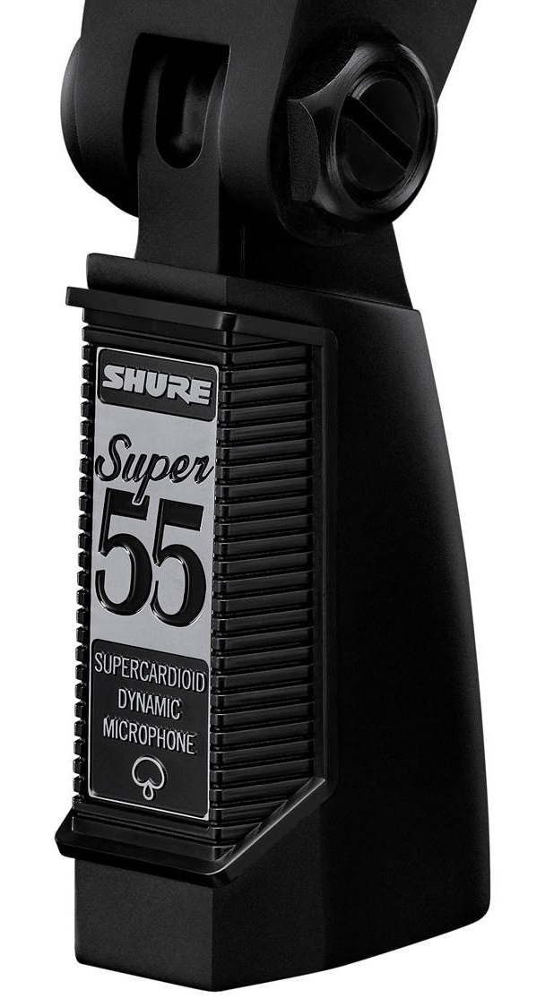 SHURE SUPER-55-BLK DELUXE PITCH BLACK MICROFONO SUPERCARDIOIDE VOCE EDIZIONE LIMITATA NERO VINTAGE ANNI 50 ELVIS 5