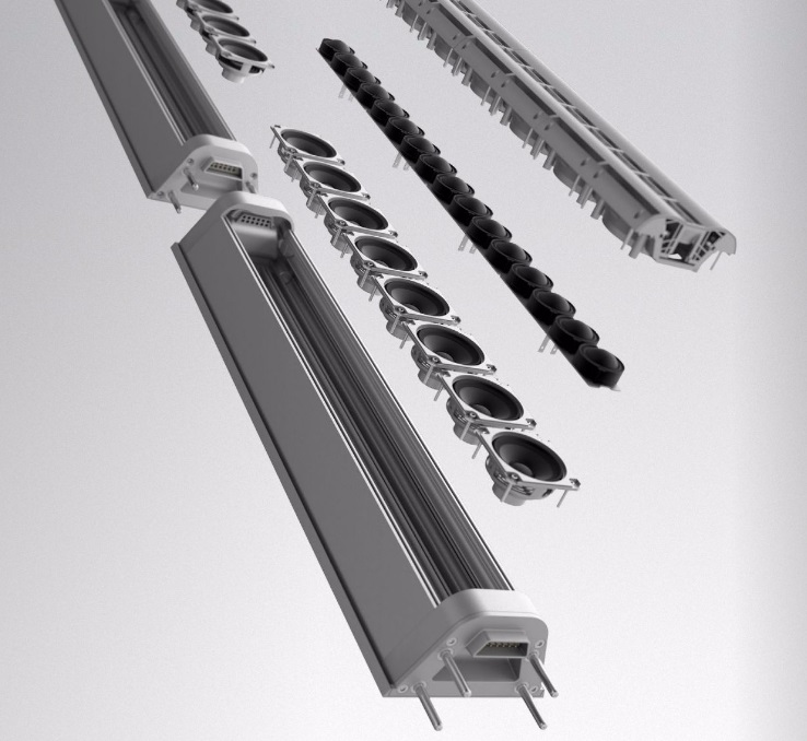 LD SYSTEM MAUI P900 PORSCHE DESIGN ARRAY COLONNA 50 DIFFUSORI (32X1,16X2.8,2X10) WHAVEAHEAD SONICGUIDE GRAPHITE BLACK 3