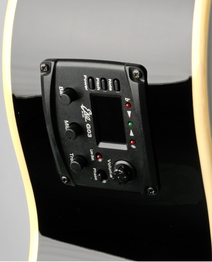 EKO NXT 018 CW EQ BLACK CHITARRA ACUSTICA ELETTRIFICATA SPALLA MANCANTE COLORE NERO 8