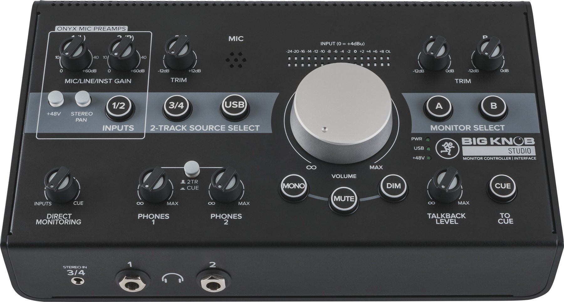 MACKIE BIG KNOB STUDIO CONTROLLER PER STUDIO MONITOR SELETTORE SORGENTI 3X2 CON TALKBACK