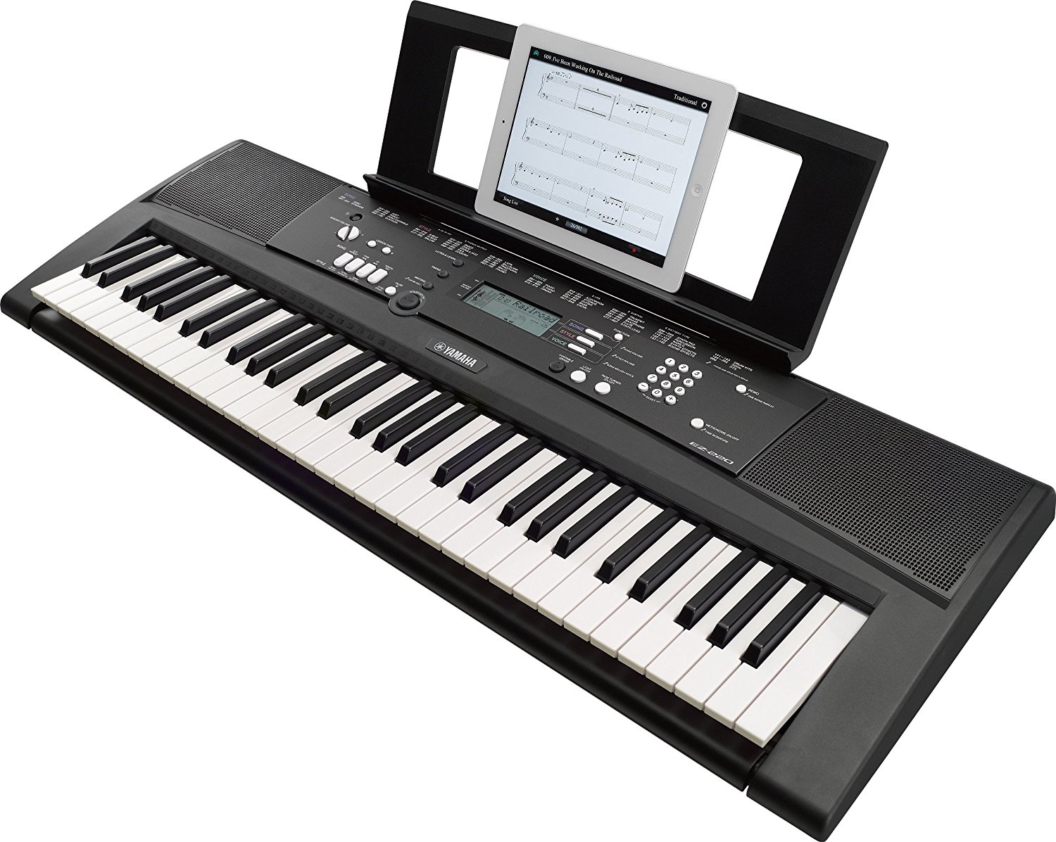 YAMAHA EZ220 TASTIERA 61 TASTI CON PAGE TURNER PER IPAD 4