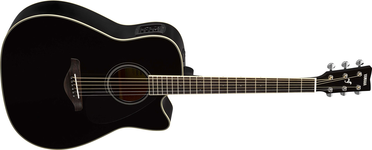 YAMAHA FGX820C BK BLACK CHITARRA ACUSTICA ELETTRIFICATA CUTAWAY NERA 2
