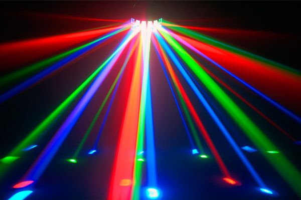 CHAUVET DOUBLE DERBY X EFFETTO LUCE MULTI BEAM DERBY A LED 3 x 3 WATT RGB DMX 2