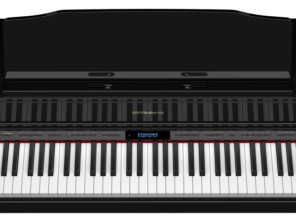 ROLAND HP605 PE POLISHED BLACK PIANOFORTE DIGITALE VERTICALE 88 TASTI NERO LUCIDO 3