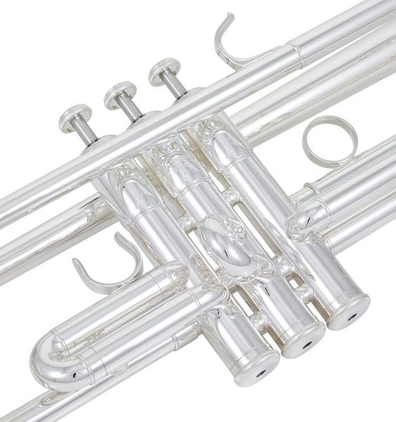 YAMAHA YTR-6335 GS SILVER TROMBA IN SIB PLACCATO ARGENTO IN OTTONE DORATO + CUSTODIA E BOCCHINO 3