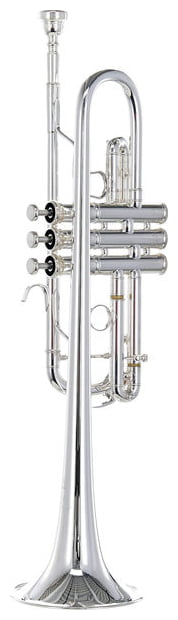 YAMAHA YTR-8445 GS 02 TROMBA IN C SILVER PLATED PLACCATO ARGENTO IN OTTONE GIALLO + BOCCHINO TR 16C4 E CUSTODIA DOPPIA TRC-800E 2