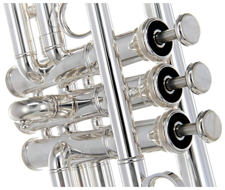 YAMAHA YTR-8445 GS 02 TROMBA IN C SILVER PLATED PLACCATO ARGENTO IN OTTONE GIALLO + BOCCHINO TR 16C4 E CUSTODIA DOPPIA TRC-800E 4