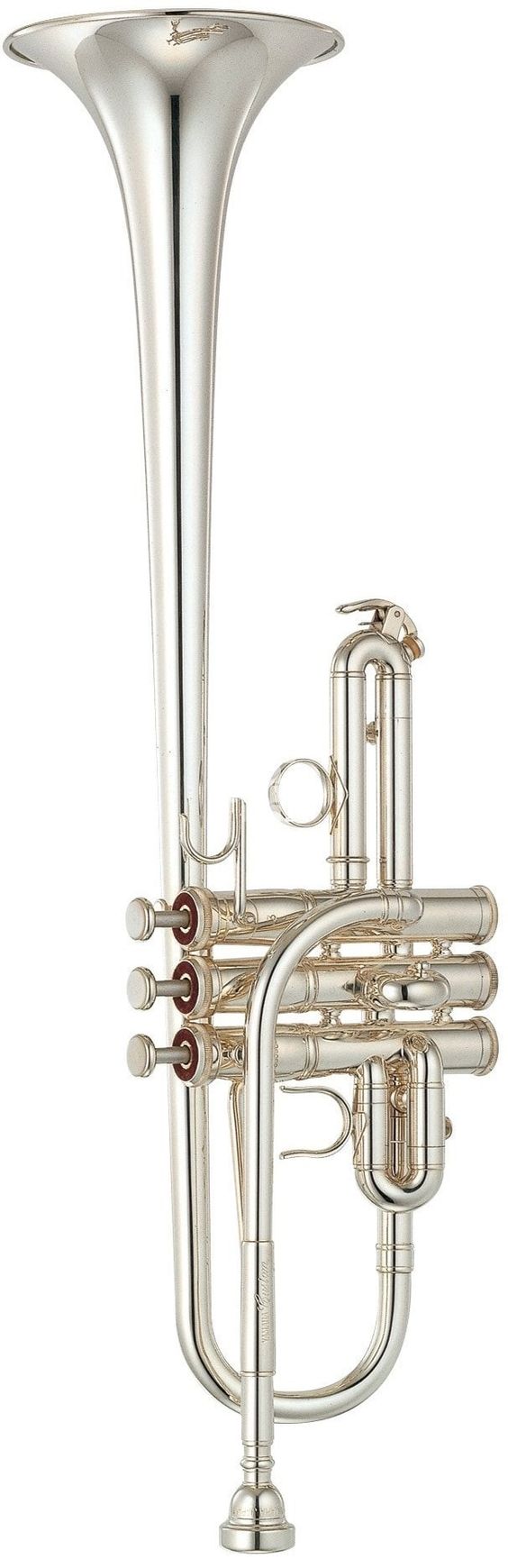 YAMAHA YTR-9635 TROMBA IN E,Eb LACCATO ARGENTO IN OTTONE + CUSTODIA E BOCCAGLIO 2