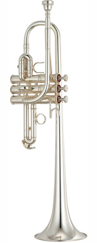 YAMAHA YTR-9635 TROMBA IN E,Eb LACCATO ARGENTO IN OTTONE + CUSTODIA E BOCCAGLIO 3