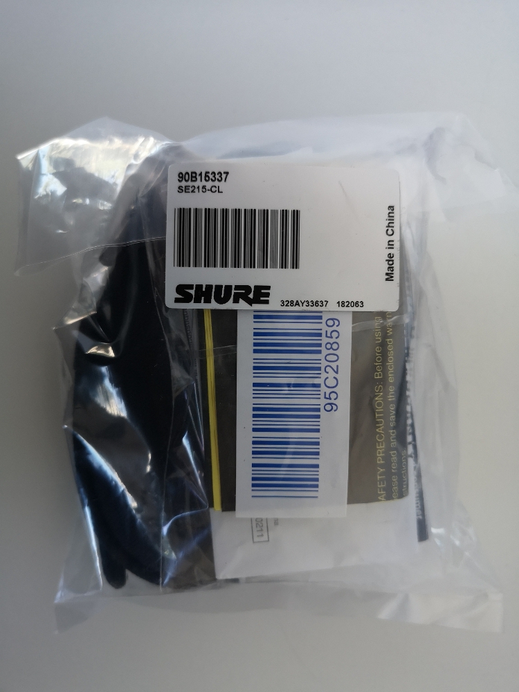 SHURE SE215-CLE AURICOLARE ISOLAMENTO SONORO CLEAR TRASPARENTE PER IN EAR MONITOR (PRODOTTO NUOVO SENZA SCATOLA) 1