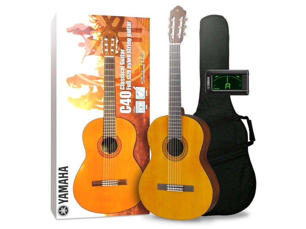 Yamaha C40II chitarra Chitarra acustica Marrone, Giallo Classico
