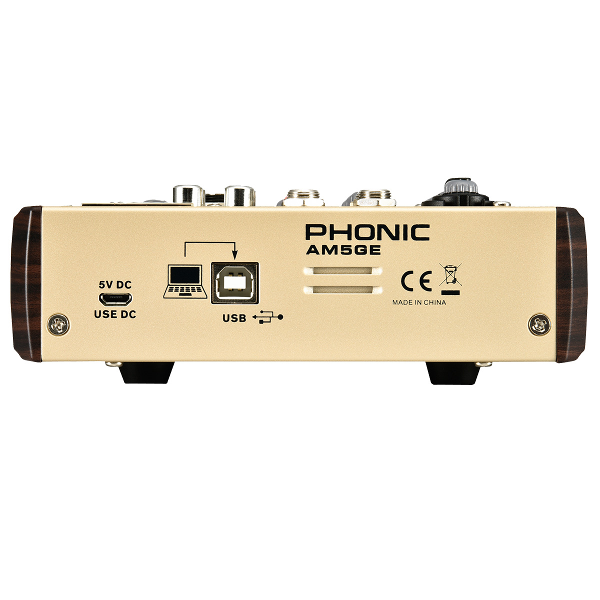 PHONIC AM5GE MIXER COMPATTO 5 CANALI CON BLUETOOTH REGISTRATORE E INTERFACCIA USB 1