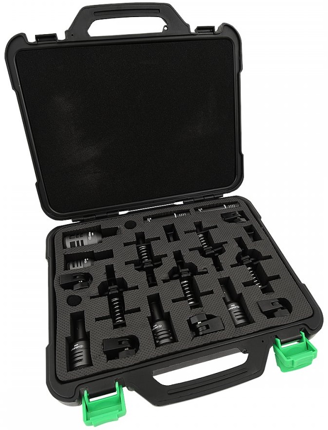 ALCTRON T8700 KIT 7 MICROFONI PER BATTERIA DRUMSET E CUSTODIA MICROFONO CASSA RULLANTE TOM PIATTI 0