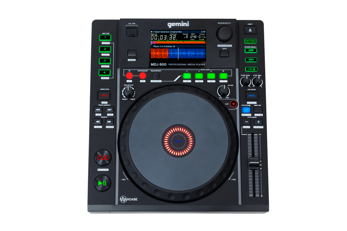 GEMINI MDJ900 MEDIA PLAYER LETTORE MP3 PROFESSIONALE USB PER DJ 1