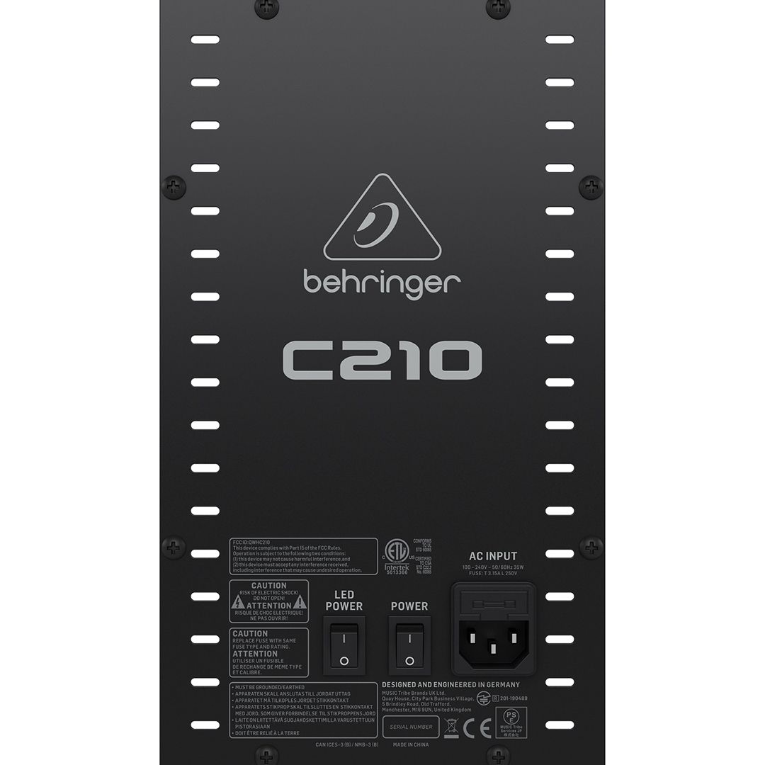 BEHRINGER C210 IMPIANTO COLONNA LED-SHOW DSP TELECOMANDO SUBWOOFER-8 4 x 2.5 3CH BLUETOOTH MP3 USB SDMMC 200W 5