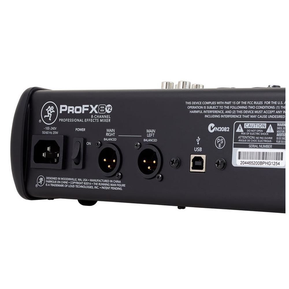 MACKIE PROFX8 V2 MIXER 4 INGRESSI MIC + 2 STEREO + EQUALIZZATORE + EFFETTI + USCITE XLR BILANCIATE + USB 1