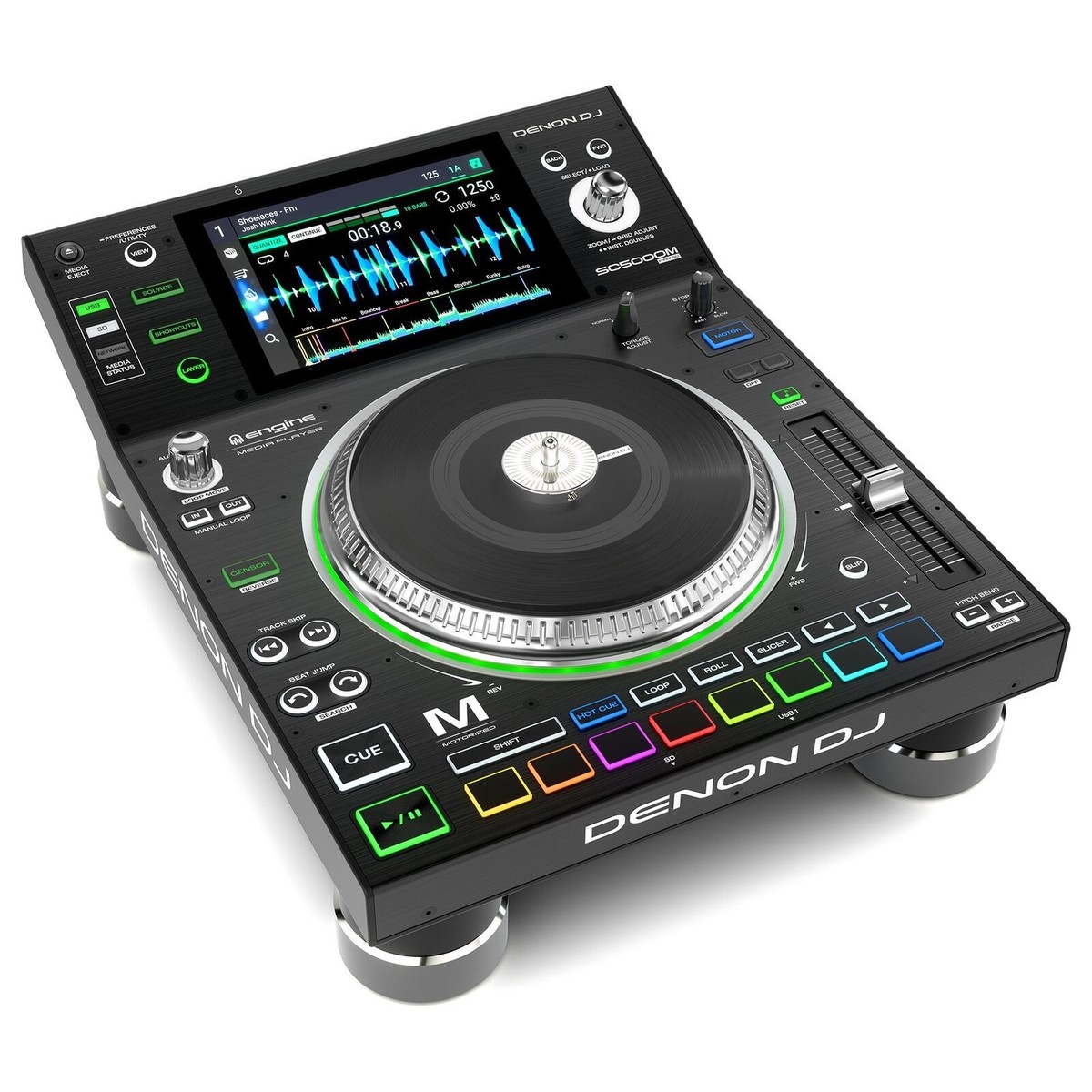 DENON DJ DC5000M PRIME LETTORE MEDIA PLAYER CON JOG WHEEL MOTORIZZATA USB SD CON DISPLAY HD 7 MULTI-TOUCH 4
